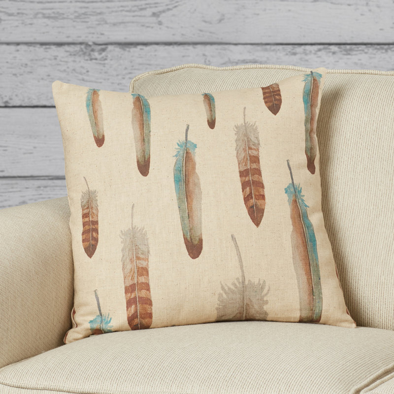 Feather Linen Reversible Throw Pillow