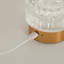 Lampe de bureau rechargeable Mini Drum avec cristal à facettes, intensité réglable (paquet de 2)
