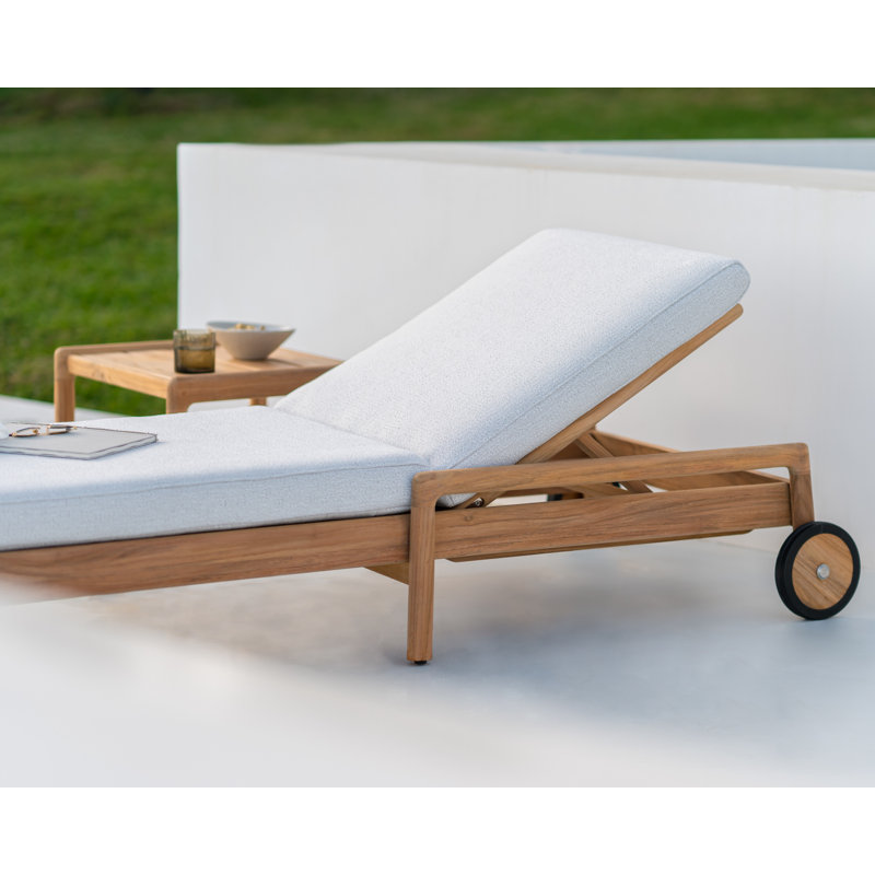Jack Outdoor Chaise Lounge Cushion, Off White