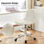 HDHNBA Armless Height Adjustable Office Chair Ergonomic Curved Back With Silent Rolling Casters-488812509