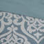 Ensemble d'édredon 8 pièces en jacquard luxueux de couleur turquoise et argent, pour une utilisation toute l'année et un élégant décor de chambre à coucher-122500541-122500547