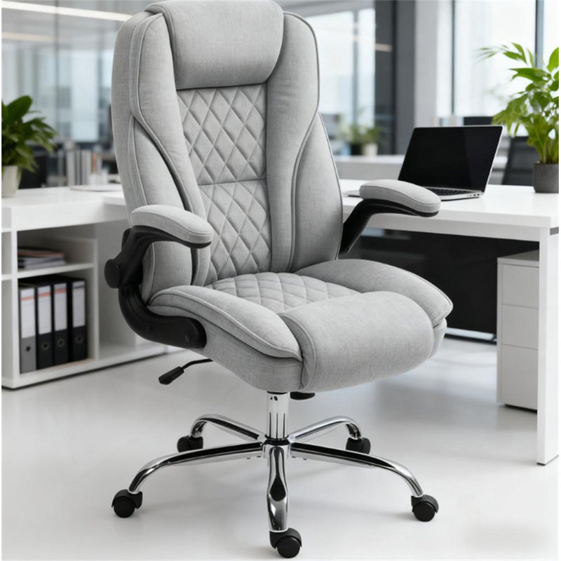 Chaise de bureau à haut dossier, conception ergonomique réglable pour la maison et le bureau