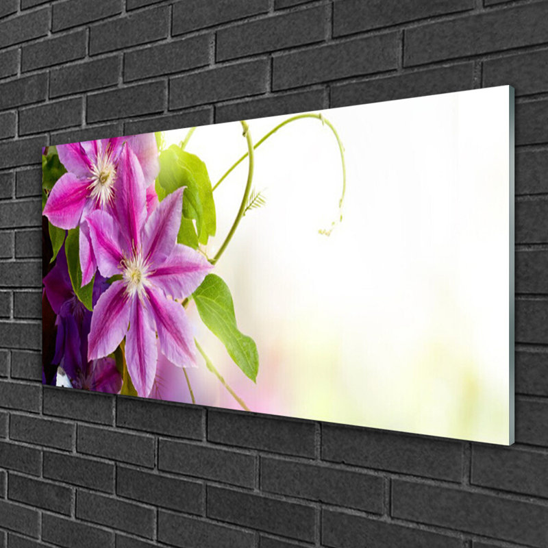 Floral Flowers - Unframed Photograph on Glass