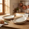 Plum Stoneware Plate with Sculpted Handles