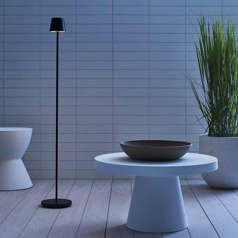 Nevis Medium Rechargeable Floor Lamp, Black