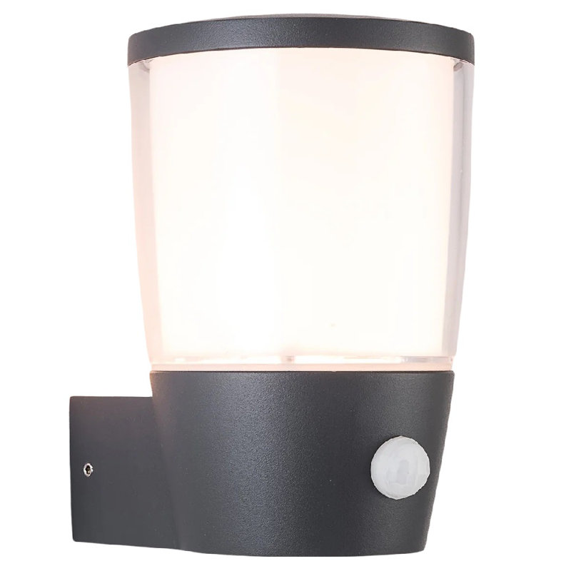 Canoby 16.3cm H Outdoor Armed Sconce, Grey