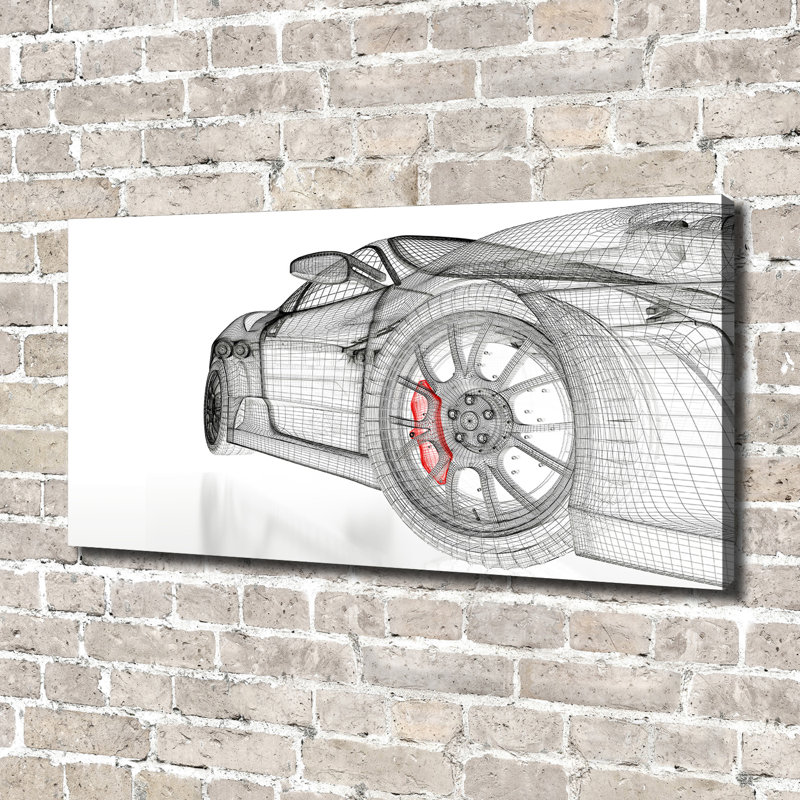 Car Grid - Wrapped Canvas Art Prints