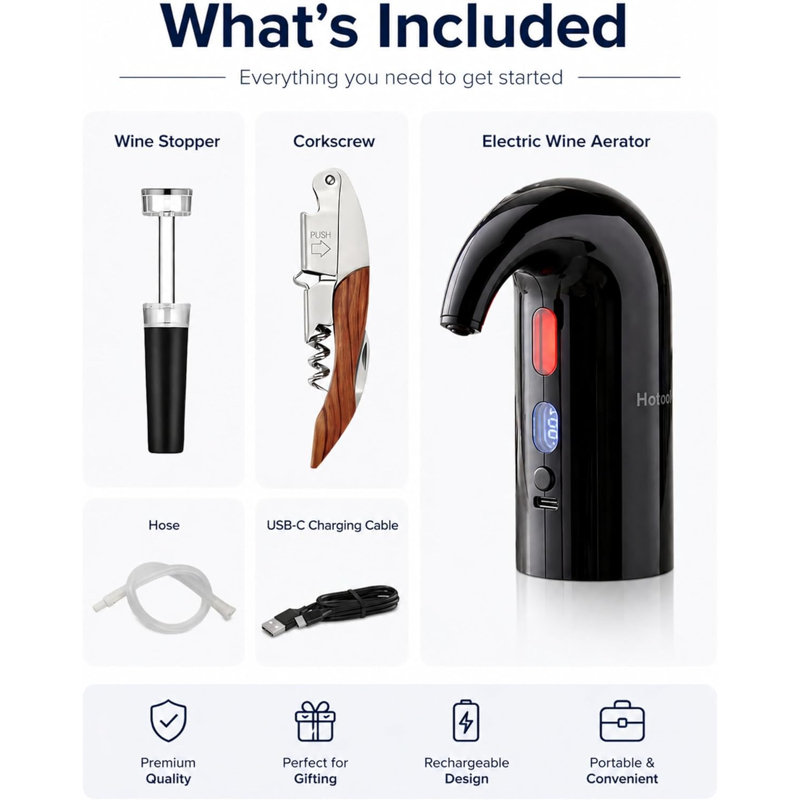 Ensemble de cadeaux pour distributeur de vin électrique