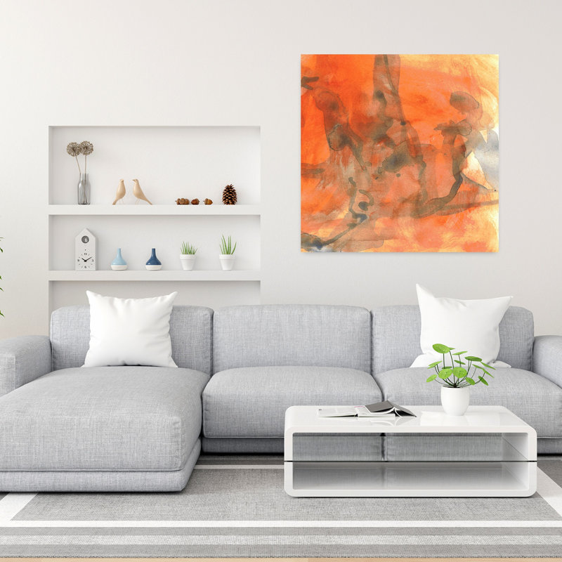 Art contemporain contemporain, art abstrait d'automne, H 36 po x l 36 po