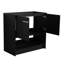 Meuble-lavabo 36 po avec lavabo en céramique et armoire en contreplaqué, 2 portes, autoportant, facile à assembler dans un évier en chêne noir, armoires de base, teinte foncée à fermeture douce-627574093-627574088