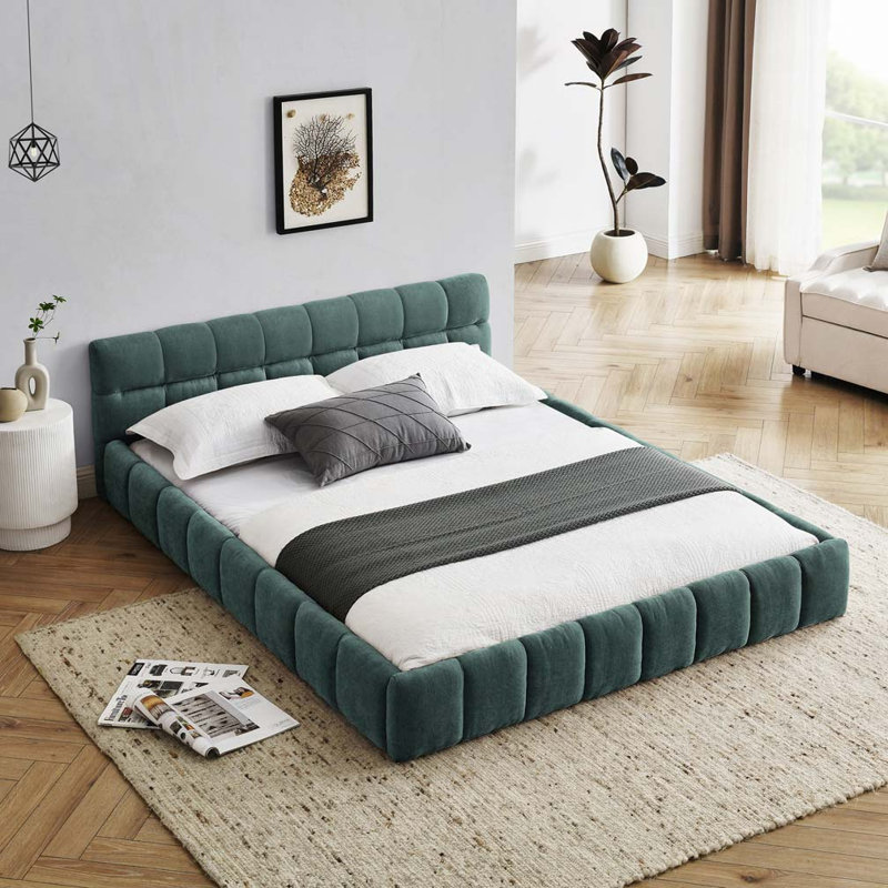 Lit Chenille, Grand, Bleu vert
