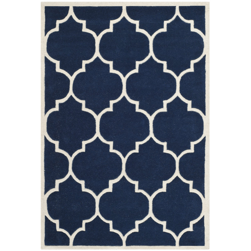 Carolene Hand Tufted Wool Geometric Rug, Rectangle 3' x 5'