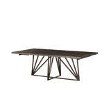 Abreia Extendable Metal Base Dining Table