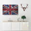 Union Jack Brick Wall Graffiti - Wrapped Canvas Print-56640127