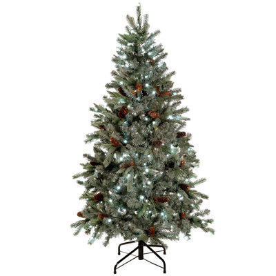 4.92' H Lighted Artificial Spruce Christmas Tree