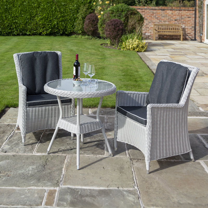 Prestbury Bistro Set Natural, Putty Grey