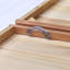 Banc de rangement pour chaussures en bois massif noyer foncé