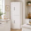 Garde-manger de coin 70,8 po en forme de L, 2 portes, 8 tablettes, organisateurs de porte