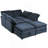 Versatile 6-Piece Modular Sofa Bed With Storage-69086768