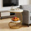 Table de chevet, table de bout, table d'appoint, canapé rond en faux marbre