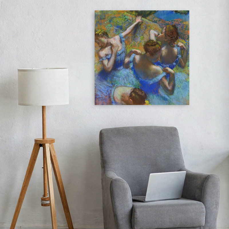 Danseuses bleues, vers 1899, estampe d'art mural abstrait contemporain impressionniste, H 24 po x l 24 po