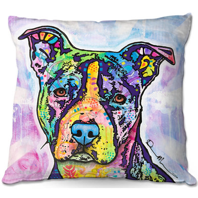 Illustrious Pitbull Dog Throw Pillow