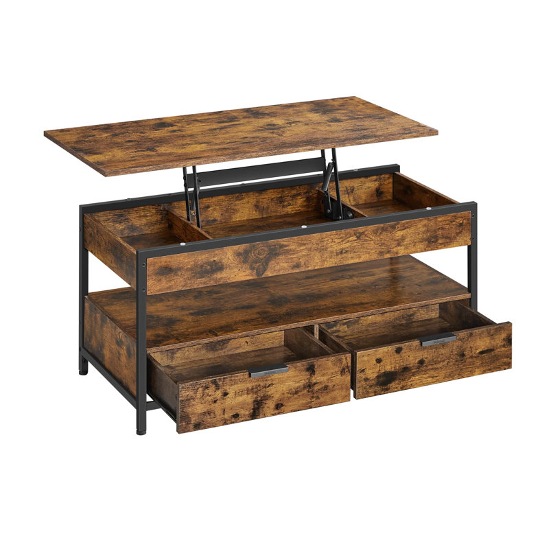 Anetha Lift Top Four Leg Coffee Table with Storage