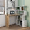 Bureau d'ordinateur en L avec armoire en L 41,73 po Passonno