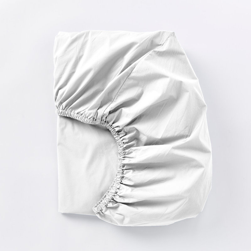Eveleigh 400TC 100% Cotton Sateen Fitted Sheet, Kingsize (5'), White
