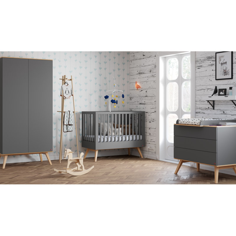 Horta 2 Door Wardrobe, Dark Grey