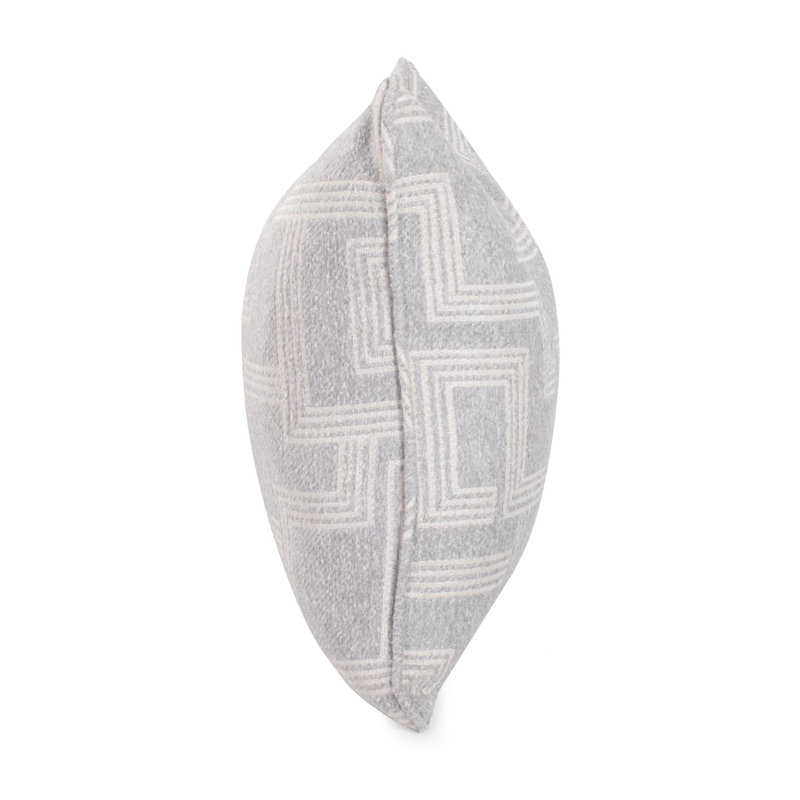 Indoor/Outdoor Pillow Syros Fog, 20"H x 20"W, Gray Striped, Square