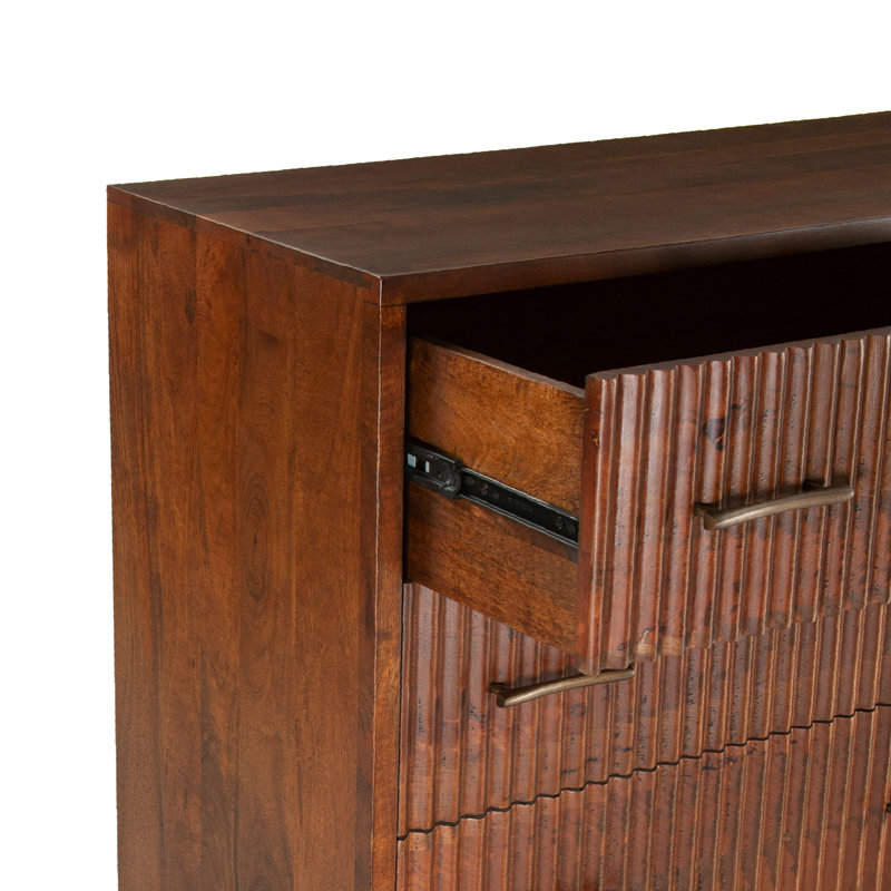 Manhattan Retro Mid Century Acacia Wood Dresser