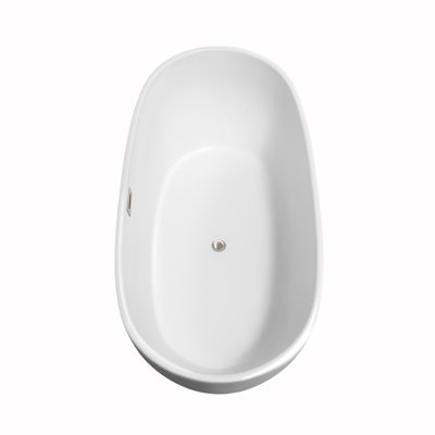 Rebecca 65'' x 32'' Soaking Acrylic Bathtub