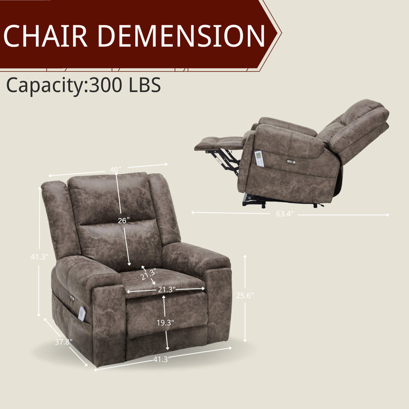 Fauteuil inclinable électrique Power Position Assist, Brun