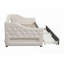 Lit de jour rembourré simple TG avec ceinture à DEL 2 tiroirs - aucun sommier nécessaire, fabrication robuste-2055687870