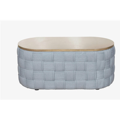 Saree Light Teal Chenille Coffee Table