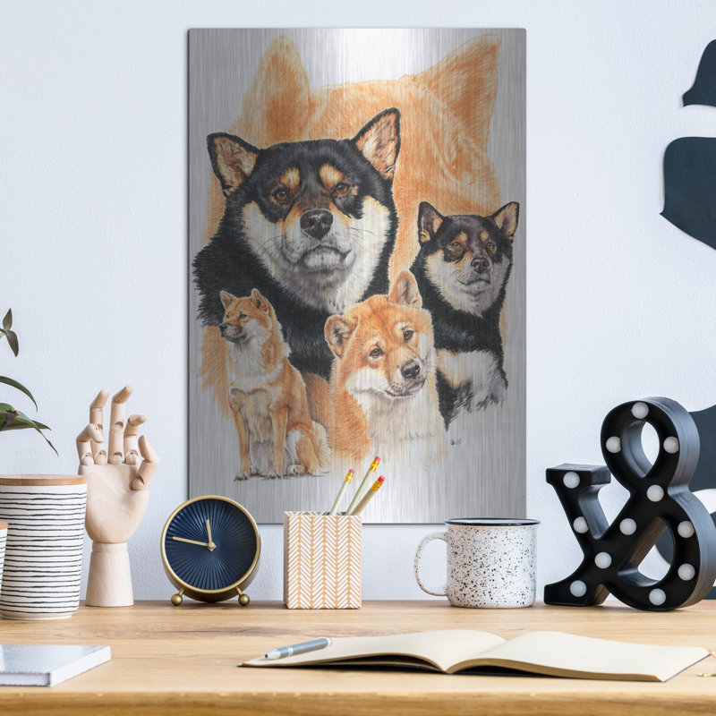 «Shiba Inv + Ghost» par Barbara Keith, H 16 po x l 12 po