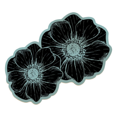 Tapis de bain vintage à motif floral en terre de diatomées, style français, en forme de fleur, sans revêtement de sol, séchage rapide et absorbant.