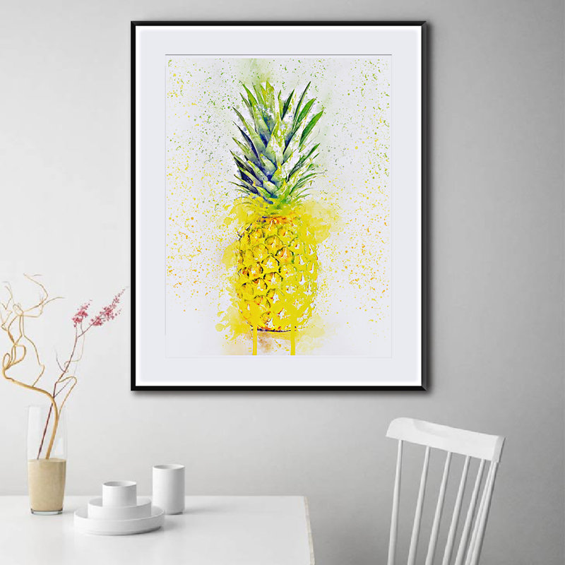 Pineapple - Single Picture Frame Print on Wood