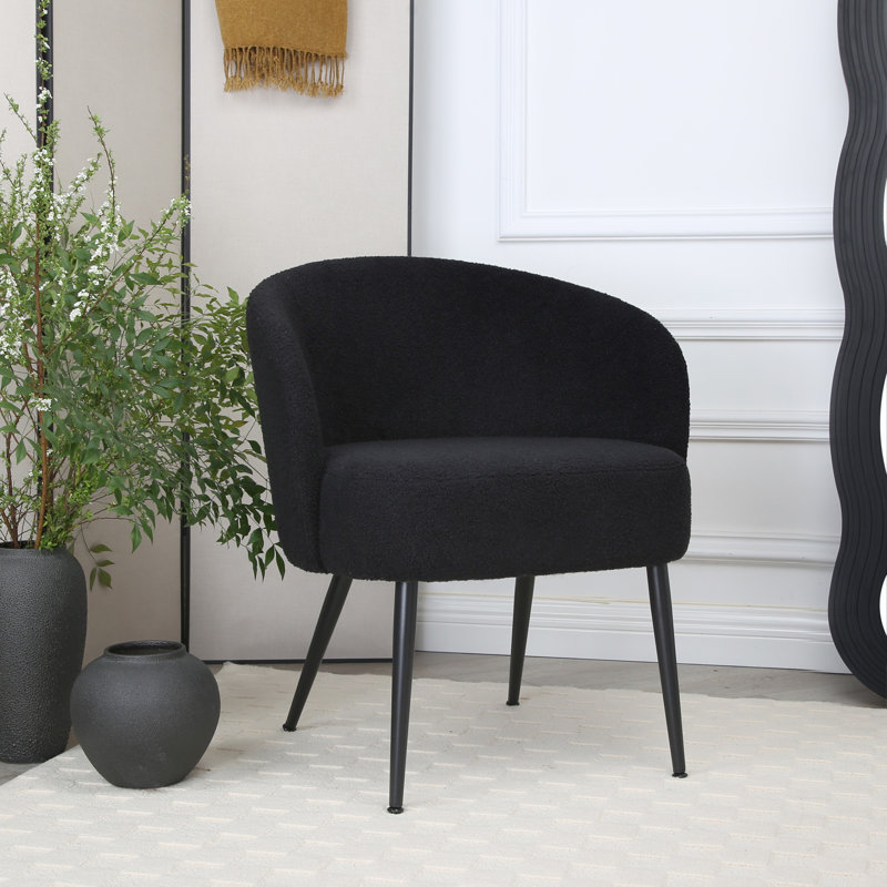 Upholstered Teddy Armchair, Black
