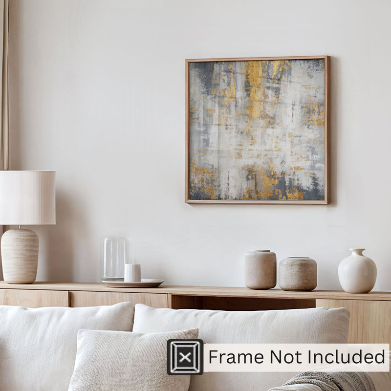 Abstrait, horizon transitionnel, reproduction d'art non encadrée, H 18 po x l 18 po