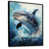 Black Floater Frameed Canvas