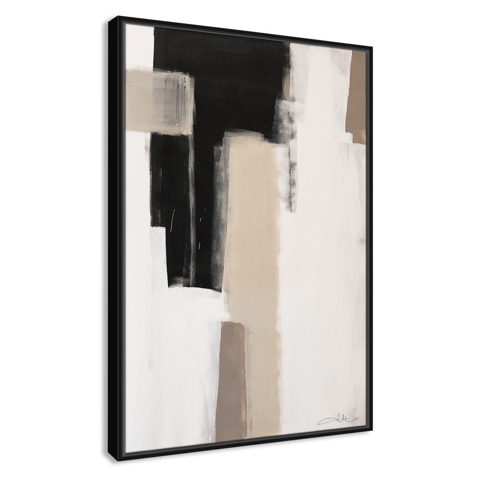 Calvin "Earth Scapes I" Print, 37.5" H x 25.5" W x 2" D, Black Floater Framed, No Mat