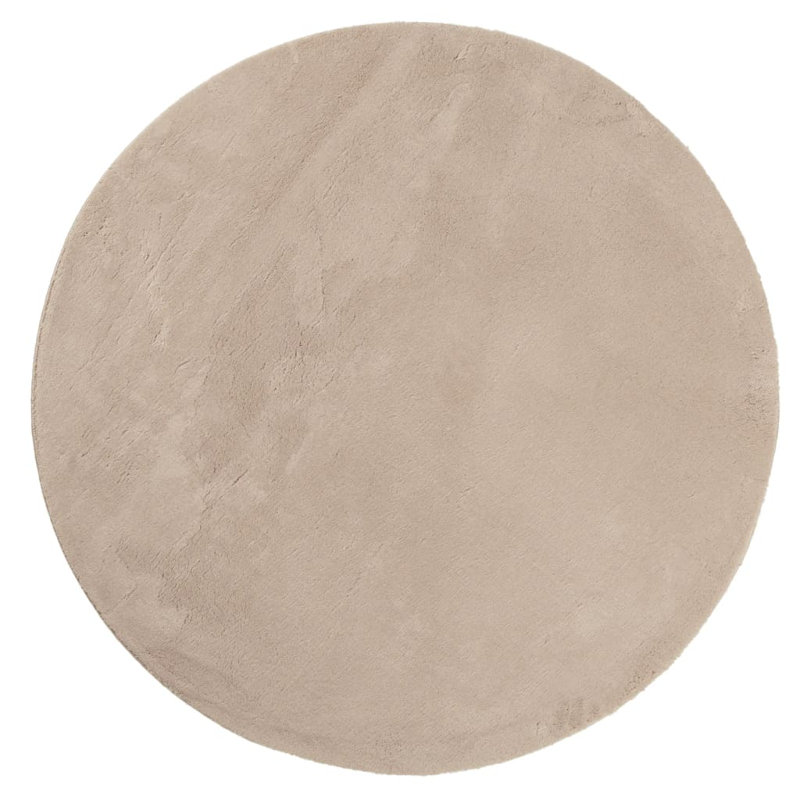Rug "HUARTE" Short Pile Soft and Washable Sand, Round 80cm
