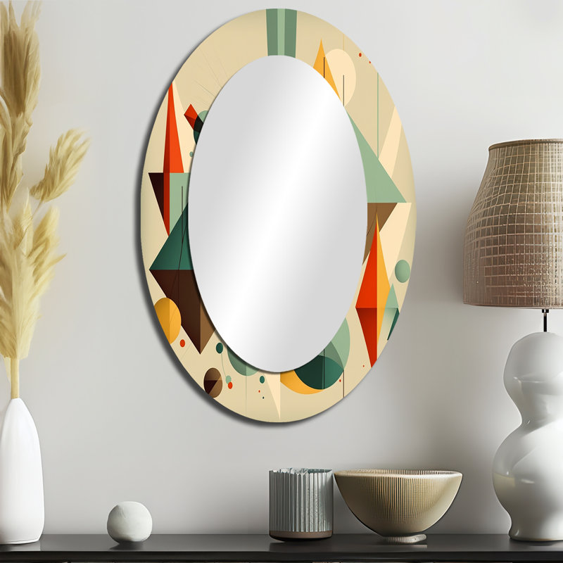 Dimensions Mid-Century rétro III - Mid-Century, 36 po x 24 po, Ovale