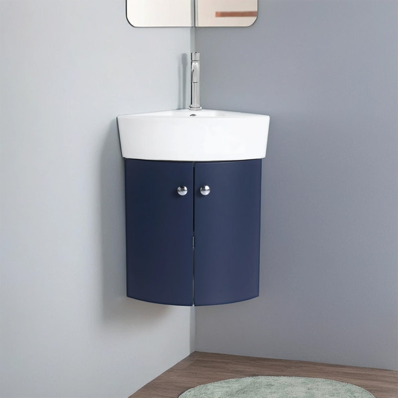 12.84'' Single Bathroom Vanity with Ceramic Top