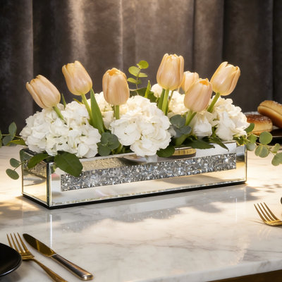 Centre de table en verre à 10 trous Abe pour salle à manger, mariage et décoration intérieure Abe