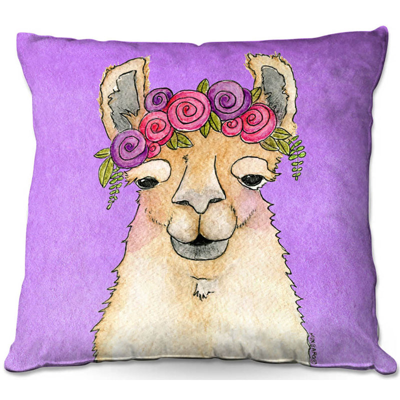 Reversible Throw Pillow, 18" x 18", Violet