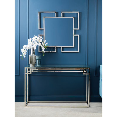 120cm Glass Top Console Table