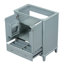 Meuble-lavabo 30 po sans lavabo, base seulement, armoire de salle de bain multifonctionnelle avec portes et tiroir, cadre solide et panneau de fibres à densité moyenne, vert-121018186
